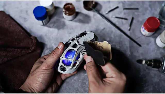 Alt view image 2 of 7 - GravaStar Computer Mouse, Mercury M1 Pro Wireless Gaming Mouse with PAW3395DM Sensor, Magnesium Alloy Handcrafted Vintage Finish, 26000 DPI, 5 Programmable Buttons, Outfit with 1K & 4K Dongle