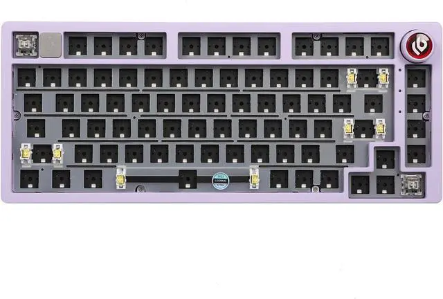Main image of EPOMAKER x LEOBOG Hi75 Aluminum Alloy Wired Gaming Keyboard Barebones Kit, 75% Gasket-Mounted RGB Creamy Keyboard, Hot-swap, with Mode-Switching Knob, for Win/Mac (Purple)
