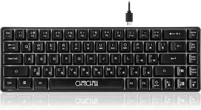 Alt view image 7 of 7 - 60% Gaming LED Keyboard RGB 68 Keys Layout Wired Keypad with 10 Preset Effects Mechanical Switch Feel Compatible with PC Mac Linux Xbox one PS4 PS5