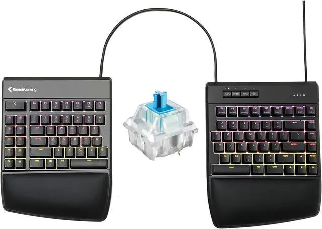 Main image of KINESIS USB GAMING Freestyle Edge RGB Split Mechanical Keyboard (MX Blue)