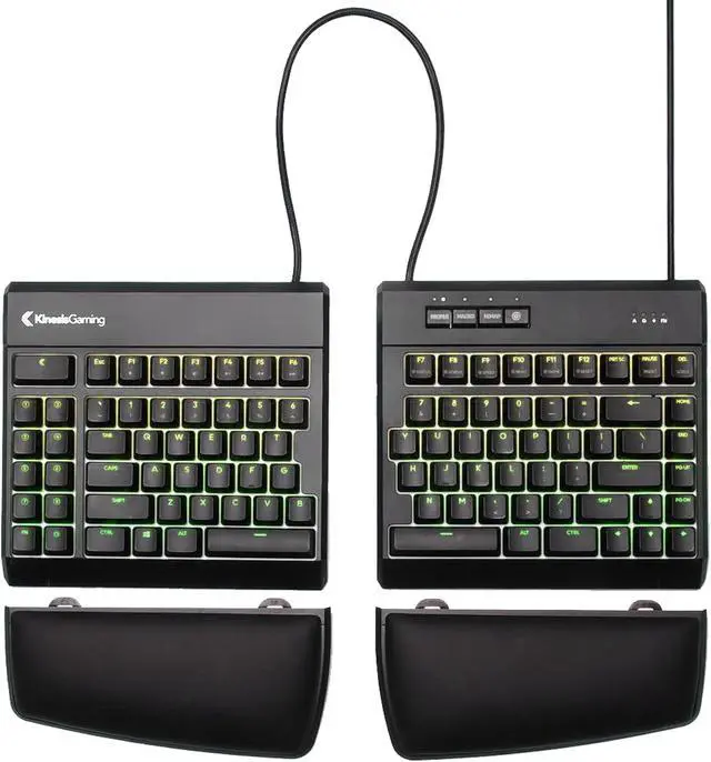 Alt view image 3 of 6 - KINESIS USB GAMING Freestyle Edge RGB Split Mechanical Keyboard (MX Blue)