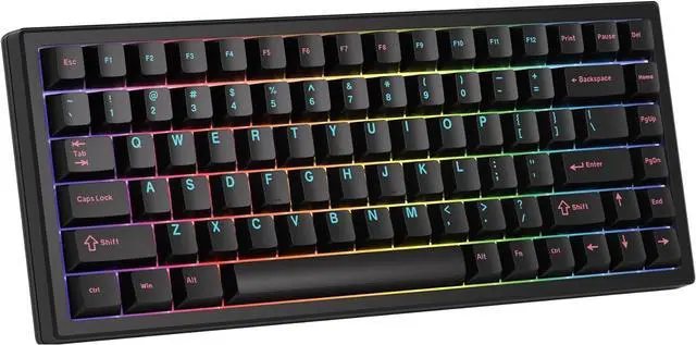 Main image of 75% Wireless Gaming Keyboard RGB Triple Mode Hot Swappable Mechanical Keyboards PBT Keys Gasket Creamy Custom Keybad Quiet White Switch for Win/MAC