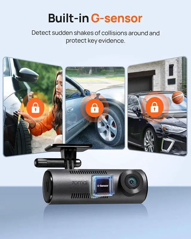 Alt view image 6 of 7 - 70mai Dash Cam M310, Dash Camera for Cars 1296P QHD, Smart Dash Cam Front Built in WiFi, 130° Wide-Angle FOV, WDR, Night Vision, iOS/Android Mobile App, Loop Recording, Parking Monitor, Time-Lapse