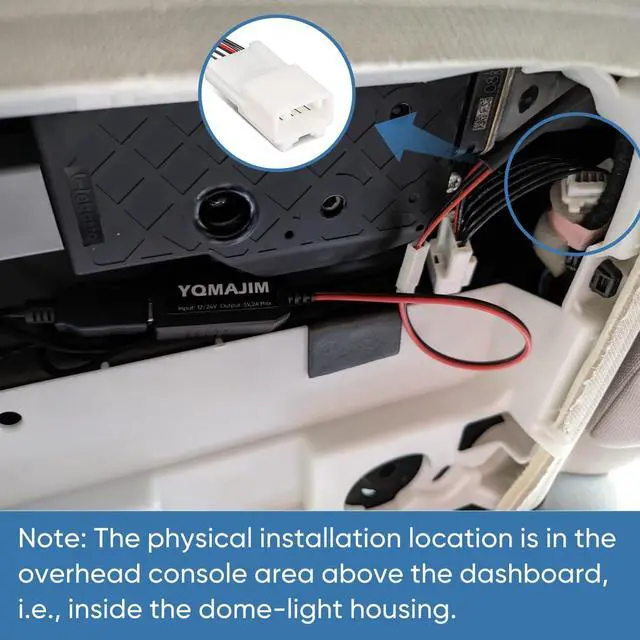 Alt view image 7 of 7 - YQMAJIM DashCam Power Adapter,(5P TypeE) Compatible with Select Subaru with Auto Dimming Rearview Mirror, Built-in Hide USB to GPS Radar Mirror Camera Dash Cam Charger Adapter Cable,Clean Install