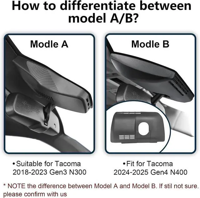 Alt view image 2 of 7 - 4K Dash Cam Custom fit for Toyota Tacoma 2018 2019 2020 2021 2022 2023(Model A),Limited TRD Sport Off-Road Pro SR5 SR,Integrated OEM Look,UHD 2160P Video,App & WiFi,128GB Card