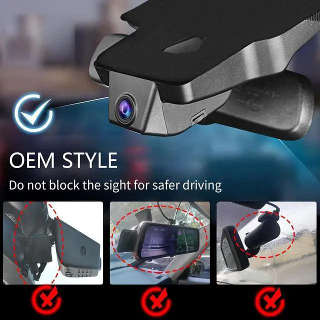 Alt view image 7 of 7 - 4K Dash Cam Custom fit for Toyota Tacoma 2018 2019 2020 2021 2022 2023(Model A),Limited TRD Sport Off-Road Pro SR5 SR,Integrated OEM Look,UHD 2160P Video,App & WiFi,128GB Card