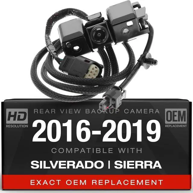 Main image of Backup Camera Compatible with 2016-2019 Chevy Silverado, GMC Sierra - OEM Replacement Reverse Camera 84062896, 590-111