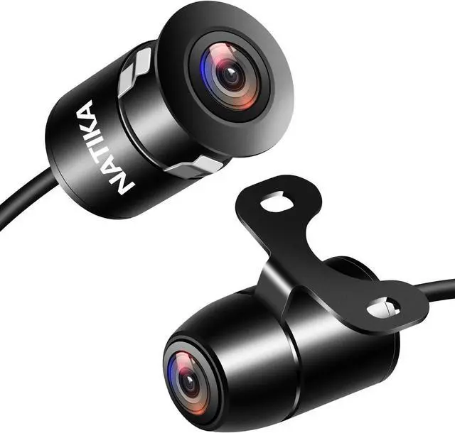 Main image of NATIKA Backup/Front/Side View Camera: No Distortion Effect Starlight Night Vision HD Metal Flush or Surface Mount 720P AHD and TVI Reverse Rear View Backup Camera for Cars Pickup Trucks SUVs RVs Vans