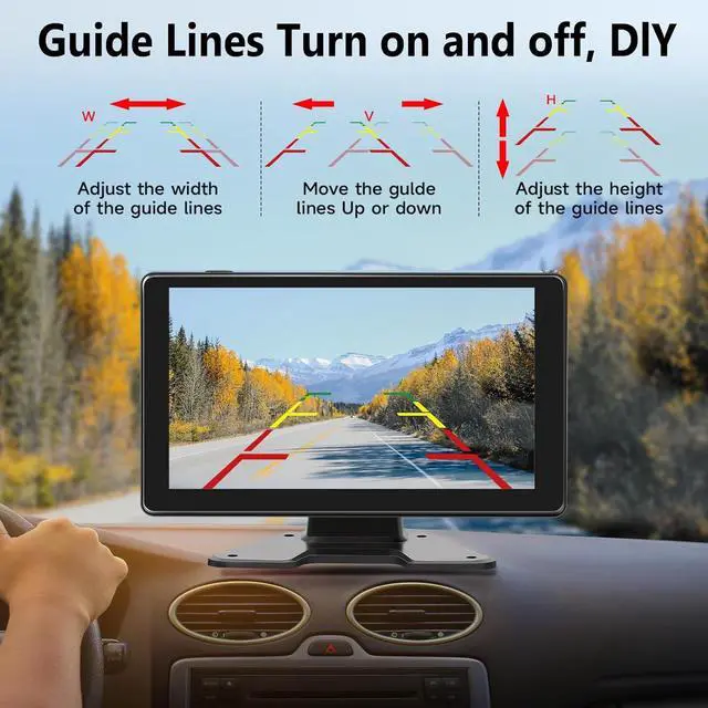Alt view image 7 of 7 - RV Backup Camera System Wired for Truck, 4 Channel 9-Inch Full Touch IPS Quad Split Monitor, with 1080P DVR Recording Waterproof IR Night Vision Rear View Cameras for Truck, Trailer, RV, Van, Pickup