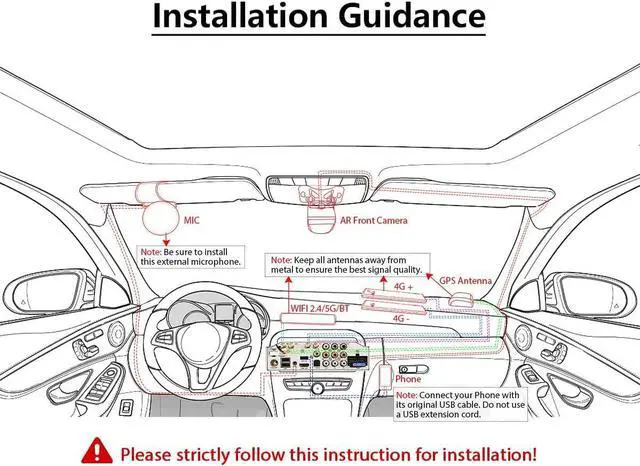 Alt view image 6 of 7 - Joying Front Camera for Car and Backup Camera 1080P Dash Cam 125° Wide, 2 Million Pixel, Night Vision, WDR, IP68K Level Waterproof(AR-FR)