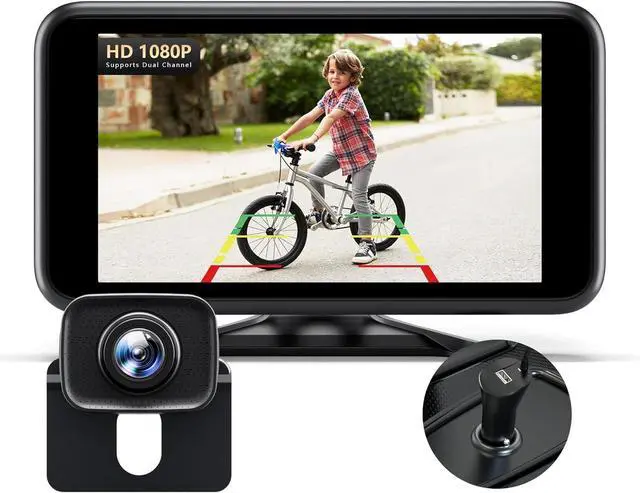 Main image of Wireless Backup Camera for Truck: 4.8" HD 1080P Night Vision Rear View Camera with Stable Signal Dual Channel, Easy Install IP69K Waterproof Back Up Camera for Cars, Pickup, SUV, Van - Foxpark W11