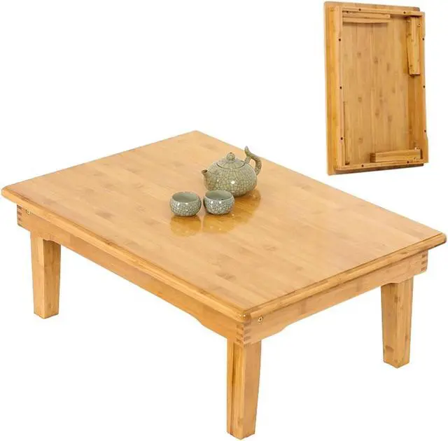Main image of Foldable Japanese-Style Square Bamboo Table - Low Height, 60 * 40 * 27cm