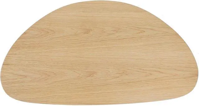Alt view image 7 of 7 - FIRMINANA Small Oval Coffee Table Mid Century Modern for Living Room Center Minimalist Display Coffe Table,Nature Wood,18.9" D x 33.47" W 15.75" H
