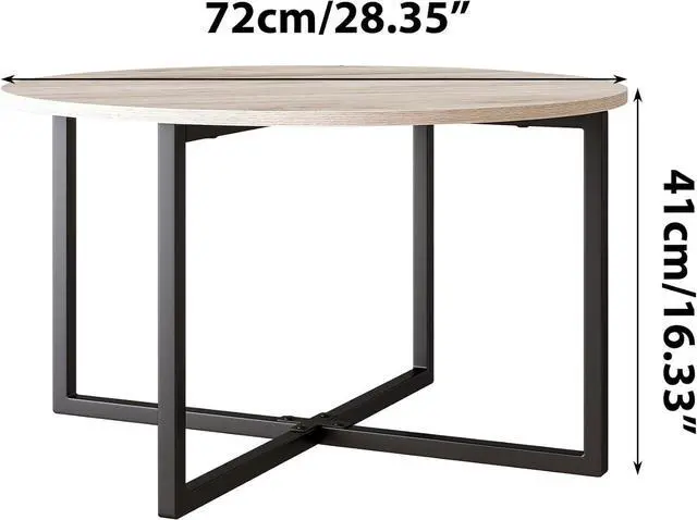 Alt view image 2 of 7 - Round Coffee Table Sofa Table Kitchen Dining Tables Modern Leisure Tea Table Office Conference Pedestal Desk White