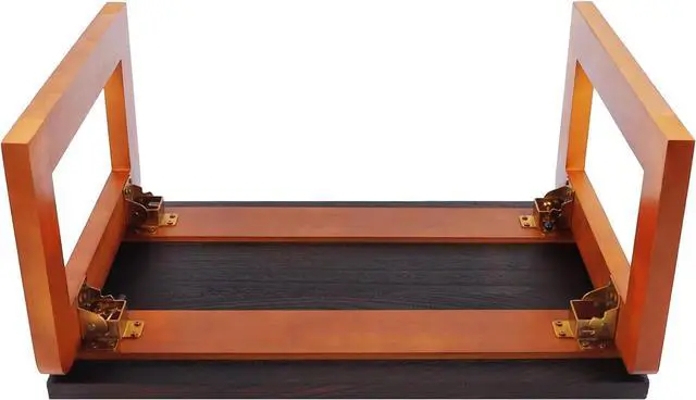 Alt view image 6 of 7 - Foldable Coffee Table, Portable Low Picnic Table Wooden Folding Tea/Snack Breakfast Serving Table on Bed Collapsable Small Coffee Desk, 23.6''x 15.7''x 11.8''