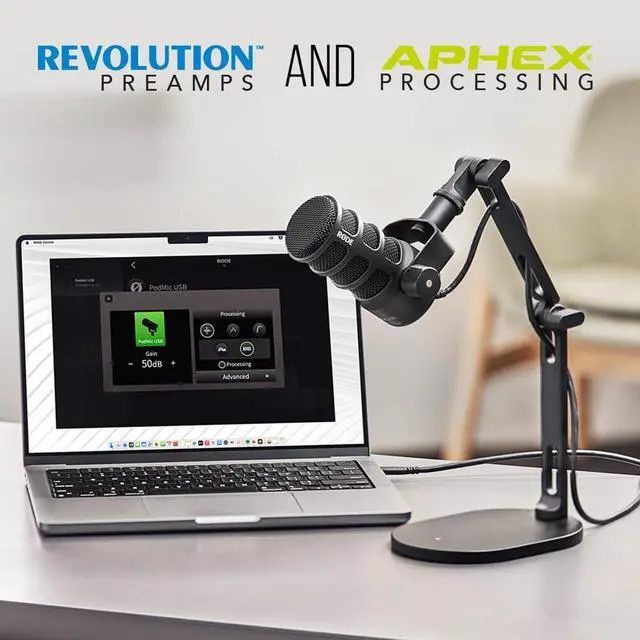 Alt view image 7 of 7 - RØDE PodMic USB Versatile Dynamic Broadcast Microphone With XLR and USB Connectivity for Podcasting, Streaming, Gaming, Music-Making and Content Creation