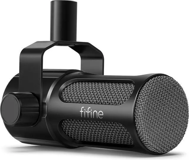 Main image of FIFINE XLR Dynamic Microphone, Studio Vocal Mic for Recording, All Metal XLR Podcast Microphone with Mid-Boost, Low-Cut Filter for Voice-Over, Compatible with Mixer/Audio Interface-AmpliTank TANK1