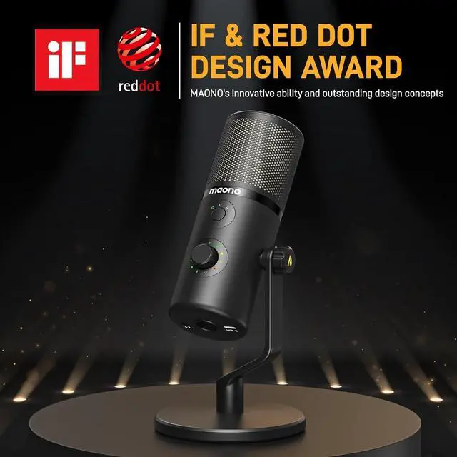 Alt view image 2 of 7 - MAONO USB Microphone for Gaming Streaming, Podcast Condenser mic with 3 Polar Patterns Software for Twitch TikTok YouTube Discord, Profession Studio Recording Mic for Computer PC Mac PS5 PS4, DM50