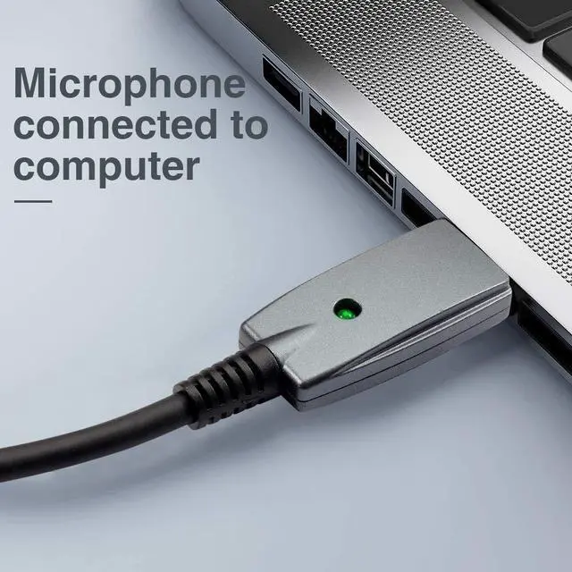 Alt view image 7 of 7 - Disino USB Microphone Cable,XLR Female to USB Mic Link Converter Cable for Microphones or Recording Karaoke Sing,10 feet