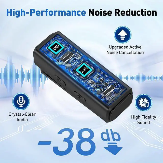 Alt view image 3 of 7 - USB C Wireless Lavalier Microphone for Android, PC, Laptop, iPhone 15/16, USB Microphone with Noise Cancellation, Lapel Mic Wireless for Video Recording, Vlog, YouTube, TikTok