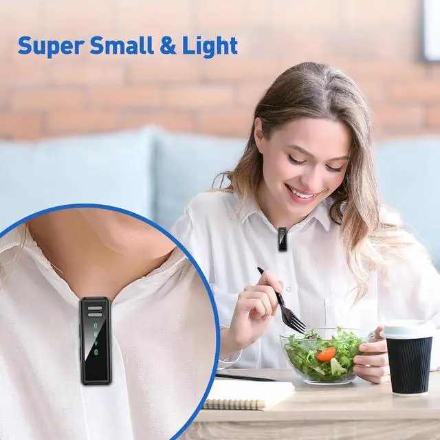 Alt view image 7 of 7 - USB C Wireless Lavalier Microphone for Android, PC, Laptop, iPhone 15/16, USB Microphone with Noise Cancellation, Lapel Mic Wireless for Video Recording, Vlog, YouTube, TikTok