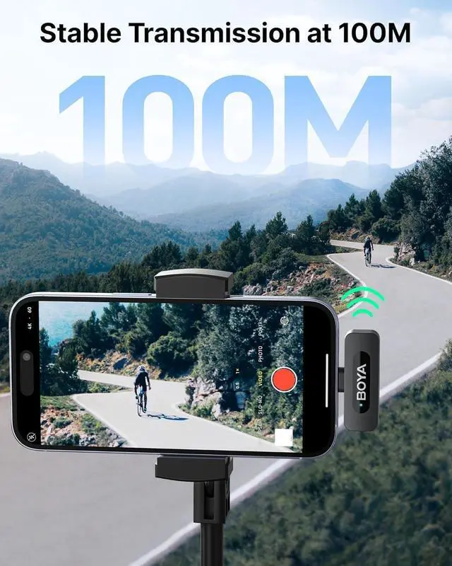 Alt view image 6 of 7 - BOYA V30 Wireless Lavalier Microphone for iPhone/Android/PC/Laptop with USB-C Port, 36H Battery Life with Charging Case, Noise Canceling Clip on Lapel Microphone Wireless Mini Mic for Video Recording