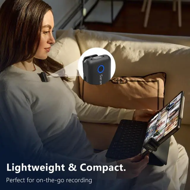 Alt view image 5 of 7 - Saramonic BLINK500B2+ Wireless Lavalier Microphone for iPhone Android Type-C Smartphone Camera, 492ft Range, 20h Battery Life, Clip on Wireless Lapel Mic for Live Streaming Video Conference Recording