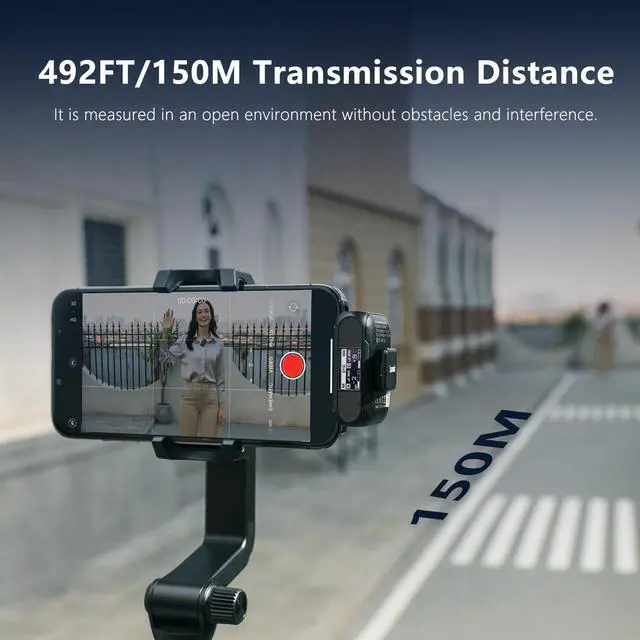 Alt view image 6 of 7 - Saramonic BLINK500B2+ Wireless Lavalier Microphone for iPhone Android Type-C Smartphone Camera, 492ft Range, 20h Battery Life, Clip on Wireless Lapel Mic for Live Streaming Video Conference Recording