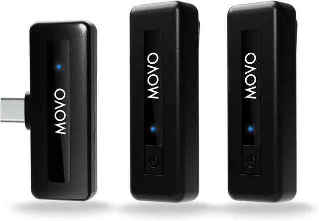 Main image of Movo Wireless Mini UC Duo USB-C Wireless Microphone for iPhone 15 and Up, Android, iPad Pro & Laptops  Wireless Lavalier Mic for USB-C Smartphones & Devices, Great for Vlogging & TikTok
