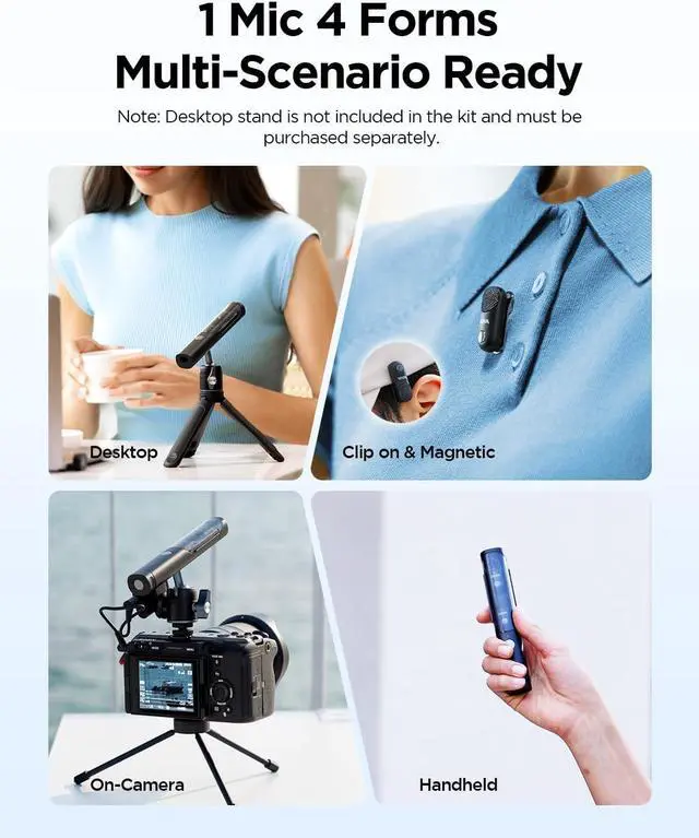 Alt view image 6 of 7 - BOYA Magic-03 Wireless Lavalier Microphone, 30Hrs Battery,328FT Los Range, Safety Track &Limiter, Portable Wireless Mini Lapel mic for USB Type-C Android iPhone 16/15 Camera Camcorder Vlog Podcast