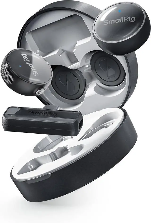 Main image of SMALLRIG S60 Wireless Lavalier Microphone with USB C for iPhone, for Android, Mini Mic with 44H Battery, Noise Reduction, Mute, Gain, Clip On Lapel Mic for Video Recording, Vlogging, Interview,Black