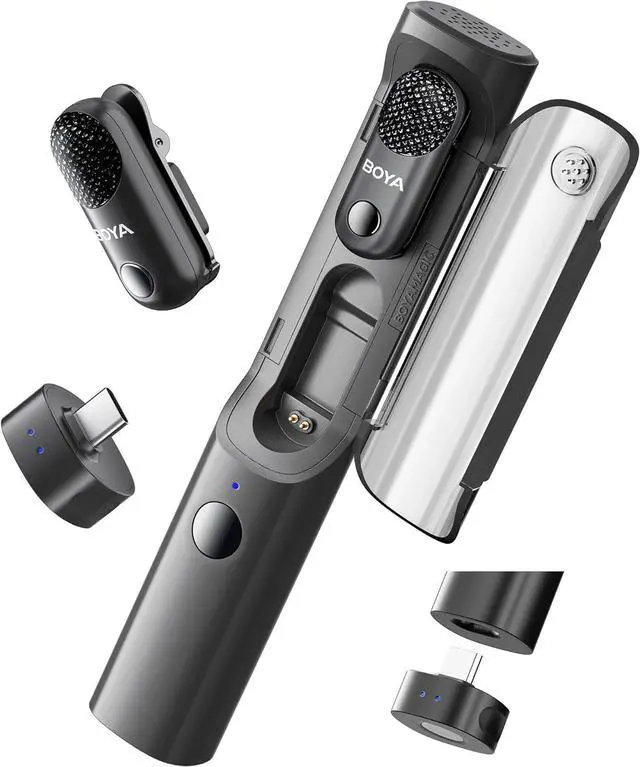 Main image of BOYA Magic-05 Wireless Lavalier Microphone, 30Hrs Battery,328FT LOS Range, Safety Track &Limiter, Ai Noise Reduction USB-C Wireless Lapel Mini Mic for Android iPhone 16/15 Audio Video Live Broadcast
