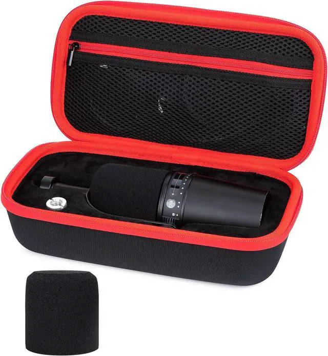 Main image of YOUSHARES MV7 Microphone Case Bag with Mic Cover Foam - Mic Case Hard Carring Case with Windshield Compatible with Shure MV7 USB Condenser Microphone