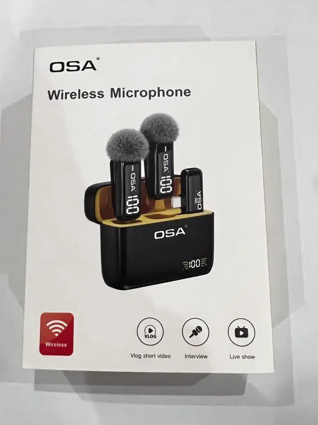 Alt view image 7 of 7 - OSA Lavalier Microphone for Phone with Charging Case and Transmitter Digital Display - Set of 2, for Type C Phone, Recording, Professional Video Recording, Lapel Mic (USB Type C)
