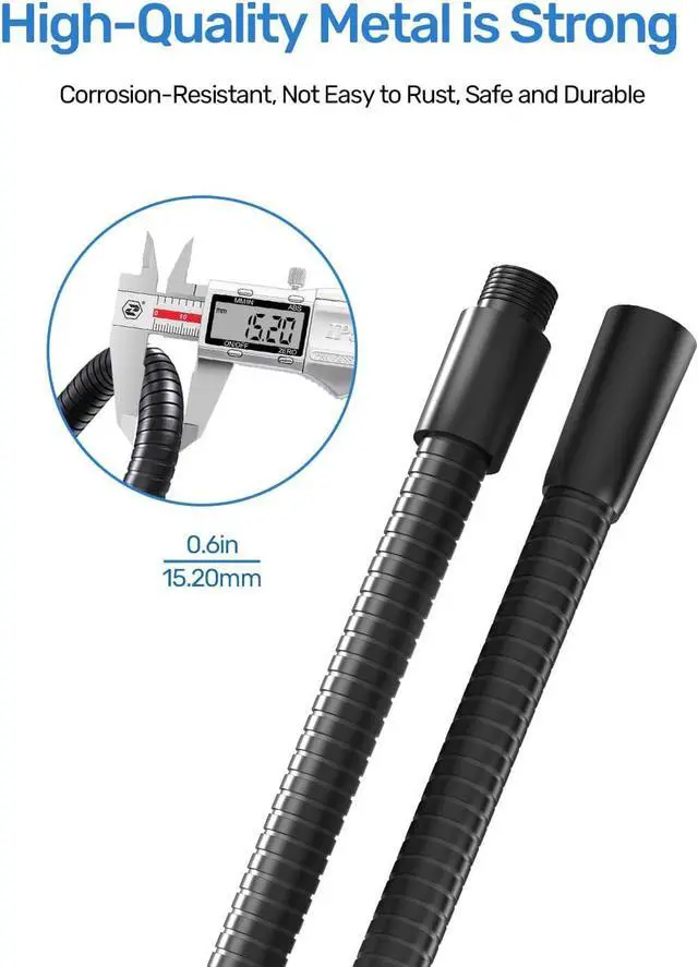 Alt view image 3 of 6 - Heavy Duty 19 inch Microphone Gooseneck - Universal Flexible Gooseneck Arm with 5/8-27 Threaded, 360° Adjustable, Corrosion-resistant Design for Microphone, Webcam, Phone Holder and DIY Setups