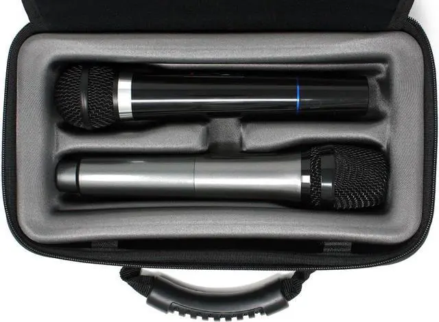 Alt view image 5 of 7 - LOUDmouth Dual Wireless Microphone Case | Hard Shell Travel EVA Storage Box for Two Wireless Mics | Hardshell Carrying Case | CASE ONLY | 12.5" x 7" x 3.25"