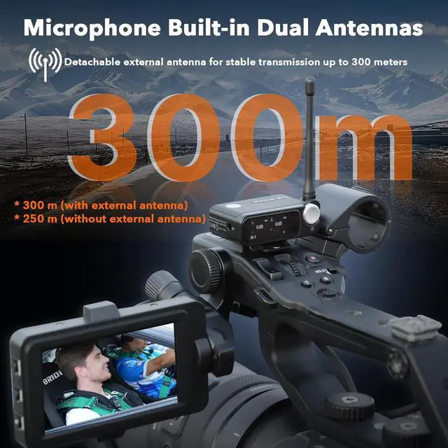 Alt view image 5 of 7 - Saramonic Ultra | Wireless Lavalier Microphone, 32-Bit Float Recording, Timecode Sync, Noise Cancellation, IPX5 Water Resistance, 984 Range, 130dB SPL, for iPhone, Android, Camera (ULTRA03)