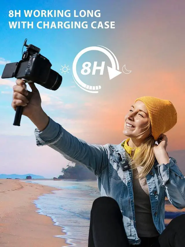 Alt view image 5 of 7 - SYNCO Wireless Lavalier Microphone, G2(A2) Pro 2.4G Dual Lapel Mic 656FT 8H for On Line Class Vlog Live Stream YouTube for Camera Smartphone Tablet, Wireless-Lavalier-Microphone-Dual-Channel