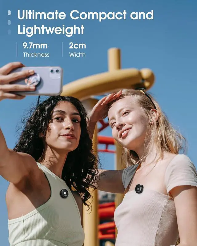 Alt view image 3 of 7 - BOYA Omic Wireless Microphone for iPhone/Android with MFi Certified Lightning/USB-C Plug, Noise Reduction, 164ft 30H Battery Life with Charging Case, iPhone Microphone for Video Recording-Black