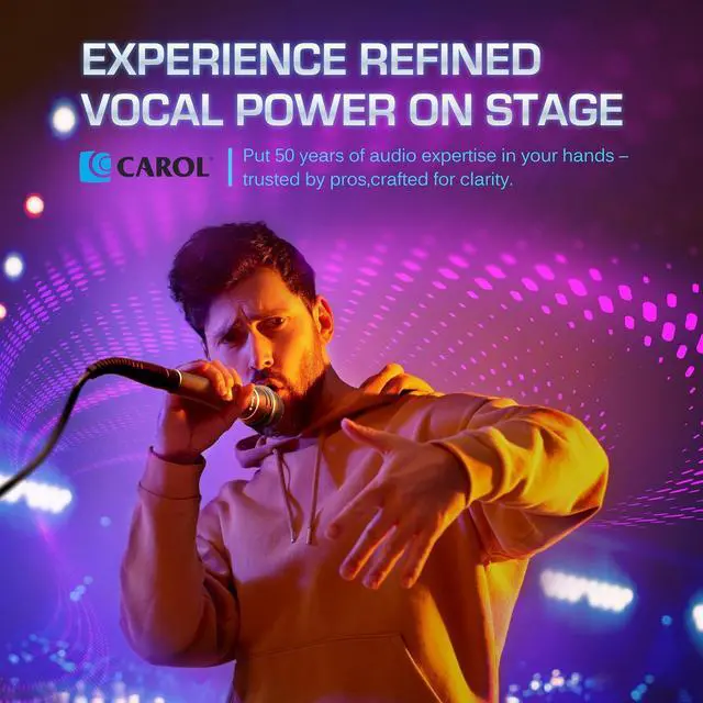 Alt view image 6 of 7 - CAROL Sigma-plus2 XLR Wired Vocal Microphone  Dynamic Supercardioid Mic with Dual Shock Mount Tech for Singing, Rock & Metal Band Performances, Includes Mic Clip, 14.8ft XLR Cable & On/Off Switch