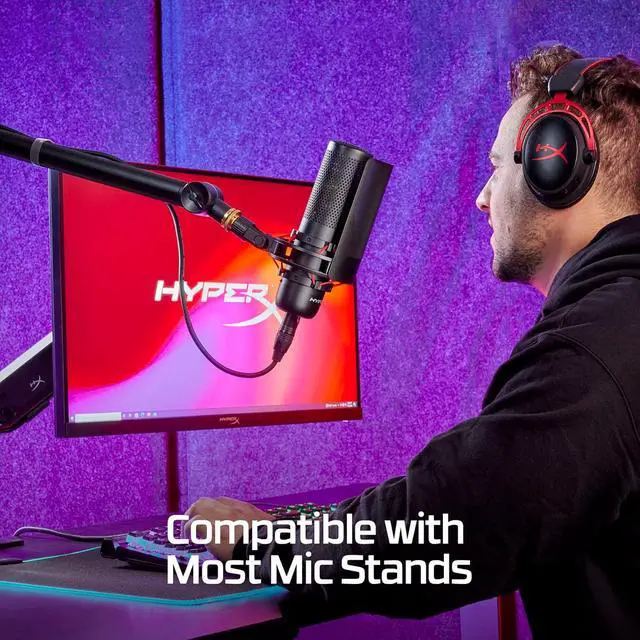 Alt view image 3 of 7 - HyperX ProCast Microphone  Large Diaphragm Condenser Mic, XLR Connection
