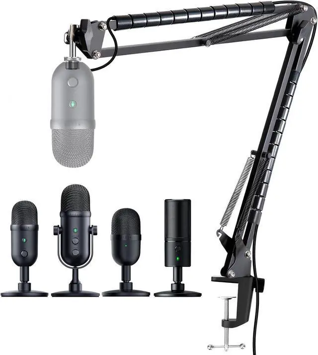 Main image of Mic Boom Arm for Razer Seiren V2 X Microphone - Adjustable Mic Arm Compatible with Razer Seiren V2 Pro, Seiren Mini and Seiren X, Mic Stand Great for Streaming, Gaming, Podcast by YOUSHARES