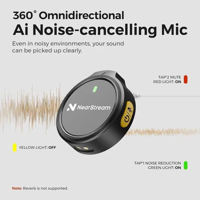 Alt view image 3 of 7 - Wireless Lavalier Microphone for iPhone/Android, Lapel Microphone Wireless with Lightning/USB-C Plug-Play, Noise Cancellation, 24H Battery for Livestream, Vlog, Interview, Podcast (AWM25T)