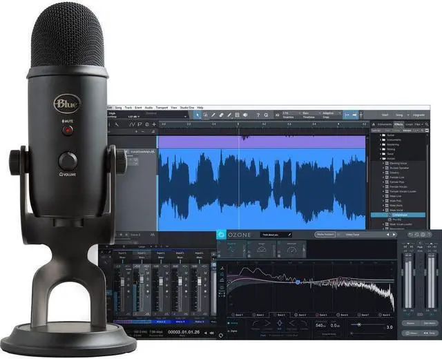 Main image of Blue Microphones Yeti Studio Blackout All-In-One Professional Recording System