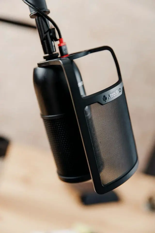 Alt view image 6 of 6 - CHERRY UM POP FILTER Mask Shield For Cherry UM Microphone Series 3.0 6.0 9.0. Adjustable knob for Custom Podcast, Streaming, Gaming or Office Setup.