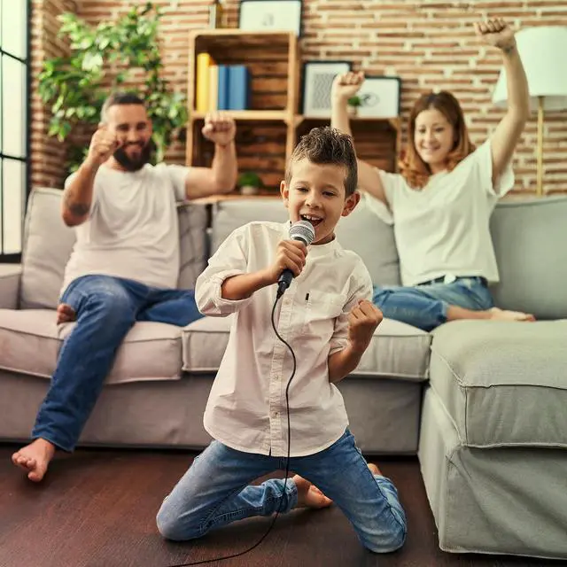 Alt view image 6 of 7 - Adamantite Dynamic Karaoke Microphone for Singing, Metal Handheld Wired Microphone, 13ft Cable and Magnetic Switch, Perfect for Speakers, Karaoke Machines, Amplifiers, Mixers (Black)