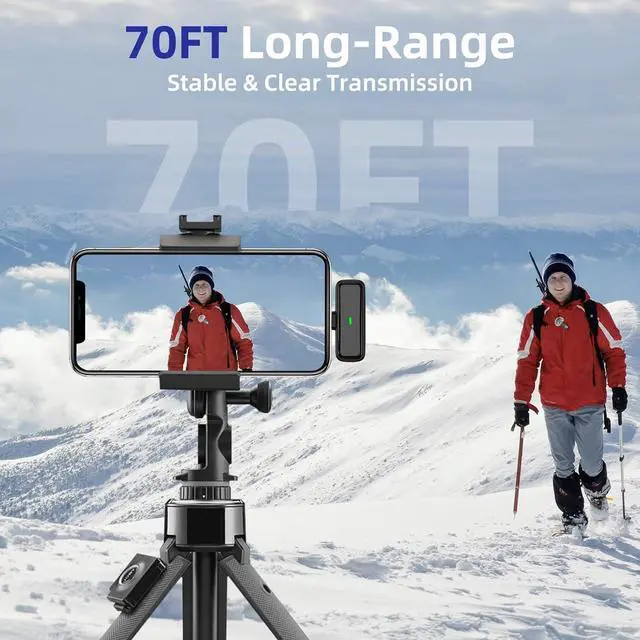 Alt view image 6 of 7 - Wireless Microphone for iPhone Android Lav Mic USB C Lavalier Microphone Type C Lapel Mic for iPhone 15/16 iPad Video Recording Vlog TikTok - 24H Charging Case Noise Reduction