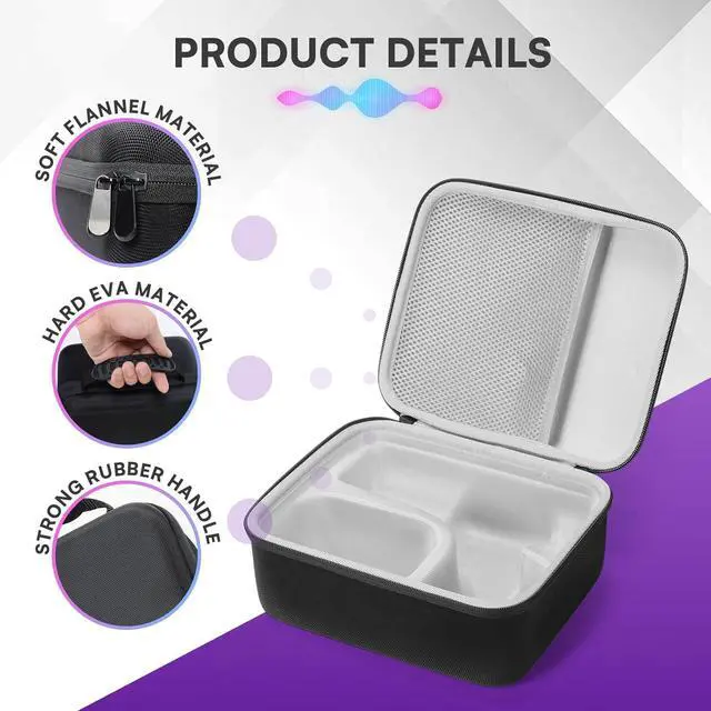 Alt view image 3 of 7 - Hard Carrying Case Compatible with Shure SM7B/MV7/SM7dB/MV7+/MV7X Vocal Dynamic Microphone (Black)