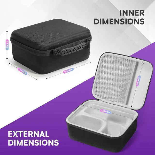 Alt view image 4 of 7 - Hard Carrying Case Compatible with Shure SM7B/MV7/SM7dB/MV7+/MV7X Vocal Dynamic Microphone (Black)