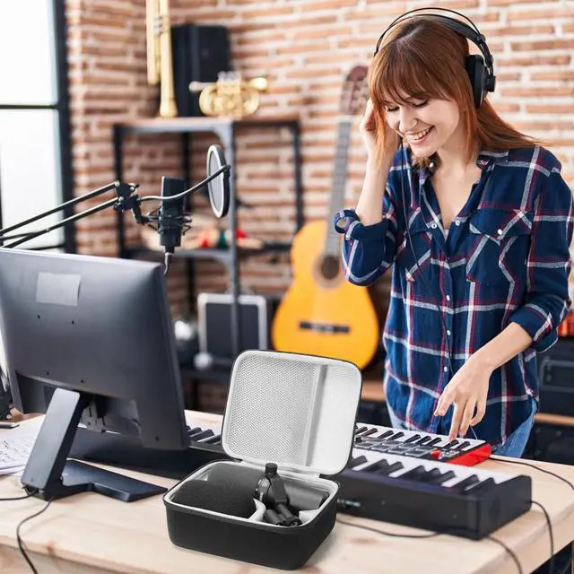 Alt view image 7 of 7 - Hard Carrying Case Compatible with Shure SM7B/MV7/SM7dB/MV7+/MV7X Vocal Dynamic Microphone (Black)